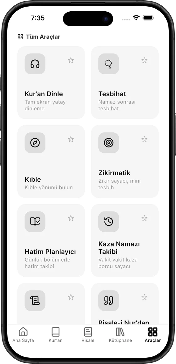 Kıble, zikirmatik, hatim ve daha fazlası — 3ondokuz ekran görüntüsü